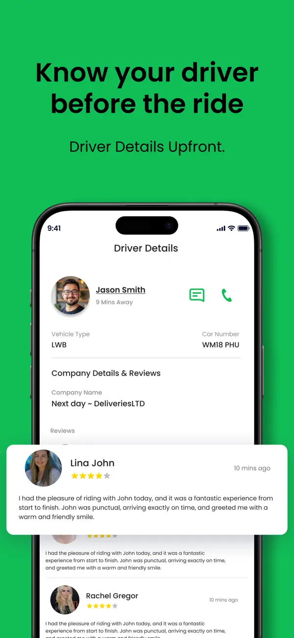 DropYou driver details screen